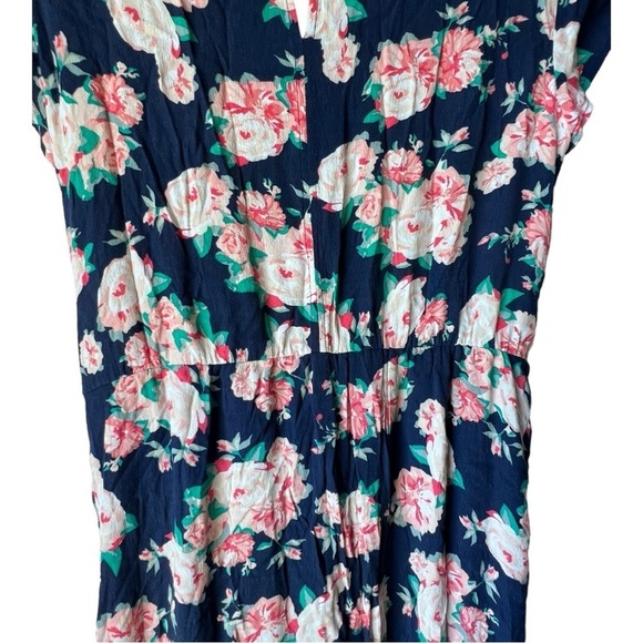 Women's floral midi dress light fabric short sleeve dance casual midi size L. - Picture 12 of 13